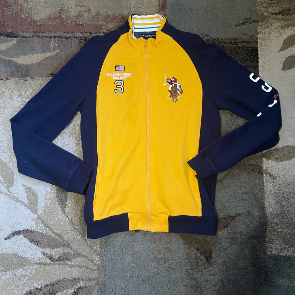 U.S. Polo Assn. Yellow and Navy Jacket